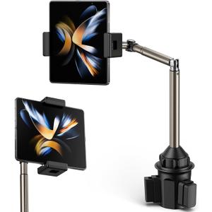 JSAUX Cup Holder Universal Mount for Foldable Phone, Car Truck Cradle Compatible With iPad Mini, Samsung Galaxy Z Fold 6/5/4, Pixel 9 Pro, Xiaomi Mix Fold 4/3/2