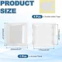 PATIKIL Access Panel for Drywall 7x7 Inch, 1 Set ABS Plastic Wall Hole Cover Access Door with Double-Sided Tape for Wall Ceiling Electrical, White