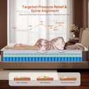 Twin XL Mattress, 8 Inch Hybrid XL Twin Bed Mattress in a Box, Medium Firm
