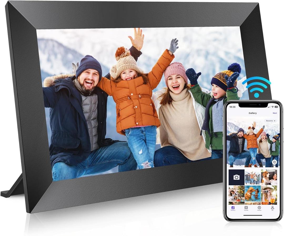 Uhale 10.1" Digital Picture Frame with 32GB Storage Support SD Card, Electronic Photo Frames with 1280x800 HD IPS Touch Screen, Instantly and Securely Share Memories, Send Wishes from Anywhere