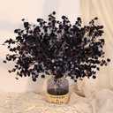Yastouay Black Artificial Flowers 10 Pcs Fake Flowers Babys Breath Flowers Artificial Bulk, Silk Faux Flowers Stems Decor for Party Wedding Bouquets DIY Home Garden Decor