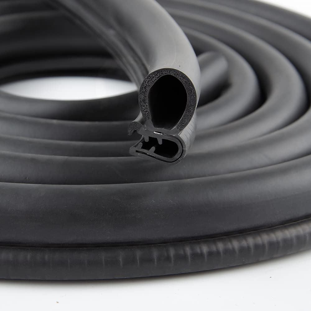 10Ft Car Door Weather Strip with Top Bulb, PVC Plastic Trim with EPDM Rubber Seal, for Automotive, Boats, RVs, Trucks & Home Applications