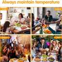 Warming Mat for Food, Food Warming Mat, Food Warmers for Buffet Party and Home Daily Use, Electric Warming Tray, Touch Control, LED Screen, Portable Design