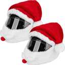 Christmas Santa Motorcycle Helmet Cover, Nativity Helmet Cover Santa Claus Xmas Hat Decoration Accessories for Men (red)