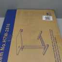 FLEXISPOT H7 Adjustable Overbed Bedside Table with Wheels Pneumatic Mobile Standing Desk Laptop Desk Rolling Computer Cart Movable Overbed Table Hospital Home Use(27.6" W x 15.7" D, White) (Small)