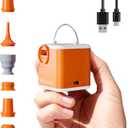 Portable Air Pump for Inflatables, 2400mAh Ultra Powerful Mini Air Mattress Pump with Camping Light, 4.5kPa Electric Air Pump Camping Gear for Pool Float, Air Mattress,Vacuum Storage Bags