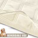 Smiry Waterproof Dog Bed Cover Blanket 30x70, Soft Reversible Pet Blanket, Washable Leakproof Cats Dogs Couch Cover for Sofa, Couch, Furniture, Beige/Beige