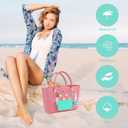 Silicone Phone Holder, Insert Charm Carabiner Keychain for Bogg Bag, Compatible with Bogg Beach Tote Bag (Green)