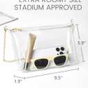 HULISEN Clear Bag for Stadium Events, Clear Purses for Women Stadium Crossbody, Transparent Handbag for Concerts & Sports Fan
