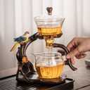 Kungfu Glass Tea Set Automatic Glass Teapot Set (Bird)