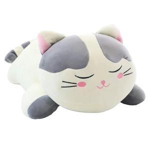 Cat Big Plush Hugging Pillow, Super Soft Kitten Kitty Stuffed Animals Toy Gifts for Kids, Girls, Bed, Christmas, Valentine 21.7" (Gray)