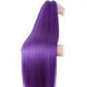 Purple Braiding Hair 36 Inch Pre Stretched Hair Long Straight Crochet Braids Yaki Texture Synthetic Fiber Extension 4 Packs (Dark Purple)