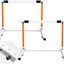 Blulu Adjustable Track and Field Hurdles Height Sports Training Hurdle with Counterweight Heavy Duty Track and Field Equipment Practice Training from 30 to 42 Inch for Athletes Adults
