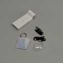 Airtag Necklace for Kids, Adjustable Waterproof Silicone Holder with Lanyard, Lightweight & Safe, 2 Pack (Clear + Blue)