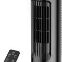 VCK 13'' Tower Fan for Bedroom,27ft/s Velocity Quiet Floor Fan,90 Bladeless Fan for Indoors with 3 Speeds,3 Modes,Oscillating Fans for Indoors,Portable Desk Table Fans for Room, Home,Office