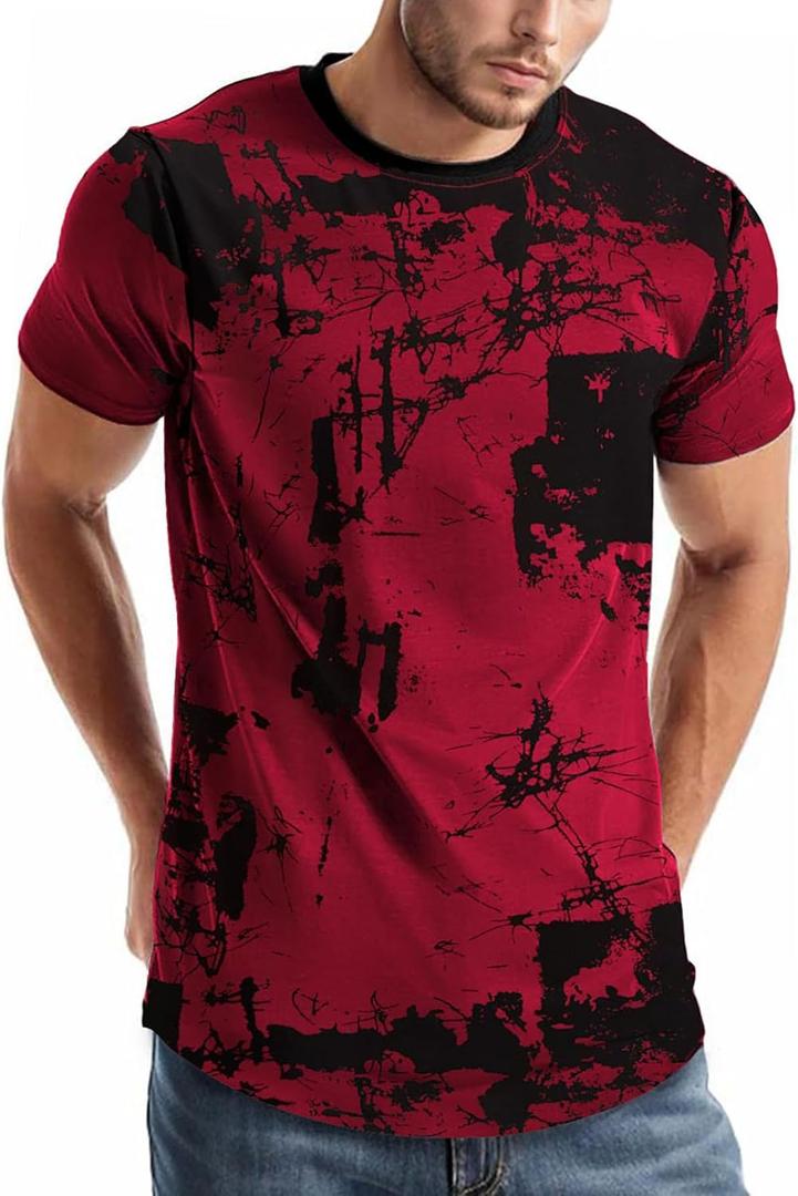 Keasmto 3D Print Cool T Shirts Graphic Design Casual Summer Short Sleeve Fashion Tees Shirt for Men Women (Large) Keasmto 3D Print Cool T Shirts Graphic Design Casual Summer Short Sleeve Fashion Tees Shirt for Men Women (Large)