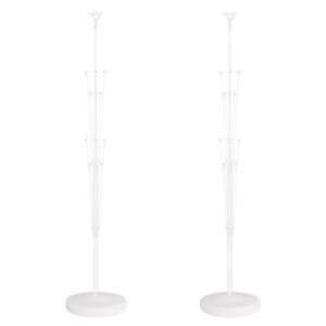 Balloon Column Stand Kit for Floor - Set of 2, Base and Pole,Balloon Tower Backdrop Decoration for Wedding, Birthday Party, or Bachelorette Parties (Balloons not included)