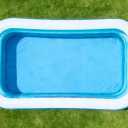 Kids Splash Pool Inflatable 120x72 Inch Rectangular, Extra Large BPA-Free PVC Family Pool ASTM Certified with Easy Drain for Ages 3-12, Thickened Anti-Burst Backyard Summer Pool
