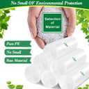 Hommaly 2.6 Gallon 120 pcs Small Clear Trash Bags, Strong 2.5 Gallon Garbage Bags, Bathroom Trash Can Bin Liners Unscented, Mini Plastic Bags for Office, Waste Basket Liner, Fit 6-10 Liters, 2-2.6 Gal