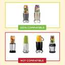 Upgrade Blender Cup and Blade Fit for Nutribullet 600w/900w, Replacement Parts 24oz Cup and Extractor Blade, Blender Accessories (2 Pcs)