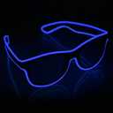 YouRfocus Wireless Led Light up Glasses Glow in the Dark for Rave Party, EDM (Blue)
