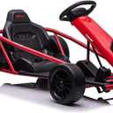 24V Go Kart for Kids 8-12 Years, 300W*2 Extra Powerful Motors, 9Ah Large Battery 8.1MPH High Speed Drifting with Music, Horn,Max Load 155lbs Outdoor Ride On Toy for Teens (Red)