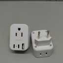European Travel Plug Adapter for International, HANYCONY Italy Spain Power Adapter 2 Outlets 2 USB C Ports, Type C Adapter Travel Cruise Essentials for US to Most Europe France Germany EU, 2 Pack