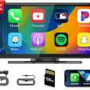 Wireless Car Play Portable Car Stereo with 128G TF Card, 10.36 Inch HD IPS Touchscreen Bluetooth Car Radio, Wireless Android Auto, Mirror Link, Car Audio Receiver, AUX