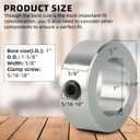 TonGass 8-Pack Zinc Plated Carbon Steel 1" Bore Shaft Collars Set, Screw Style Bore Shaft Collars with 1" Bore Size, 1-5/8" Outer Diameter, and 5/8" Width, Suitable for Automotive and Industrial Use