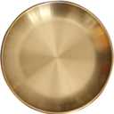 Round Brass Tray,Small Gold Decorative Tray Metal Storage Organizer Tray for Modern Home,Matte Brass Finish (14cm/5.5inch)