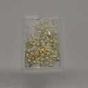 Jetec 30 Pieces Metal Push Pin Hangers Pin Wall Hooks Picture Hanging Picture Nails Frame Oil Painting Hooks on Wooden or Fabric Wall for Home or Office(Gold)