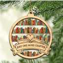 2 x Hyturtle Christmas Just One More Chapter Suncatcher Ornament Tree Decorations, Gifts for Reading Lovers Bookworm Librarian (Bookomc)