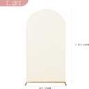 Peomeise 7.2FT Wedding Arch CoverBeige Arch Backdrop Cover Stretchy Spandex Backdrop Stand Covers for Birthday Party Ceremony Banquet Decor(86.4" L x 48" W)