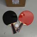 Ping Pong Paddles with Balls - Better Control & Sticky Inverted Rubber - Table Tennis Paddles Set for Indoor & Outdoor Games