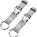 Add-A-Bag Luggage Strap Jacket Gripper, Luggage Straps Baggage Suitcase Belts Travel Accessories - Make Your Hands Free, Easy to Carry Your Extra Bags, (2X Grey)
