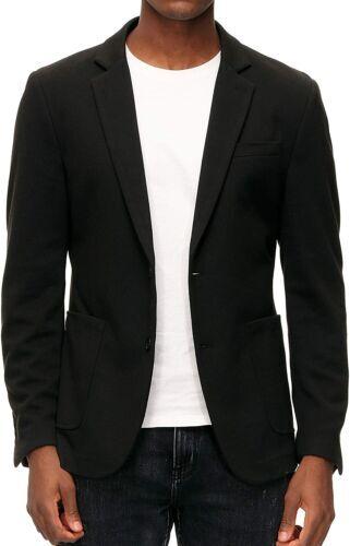 Paul Jones Mens Jacket Sport Coat Black Textured Two Button Career Casual, Size XL
