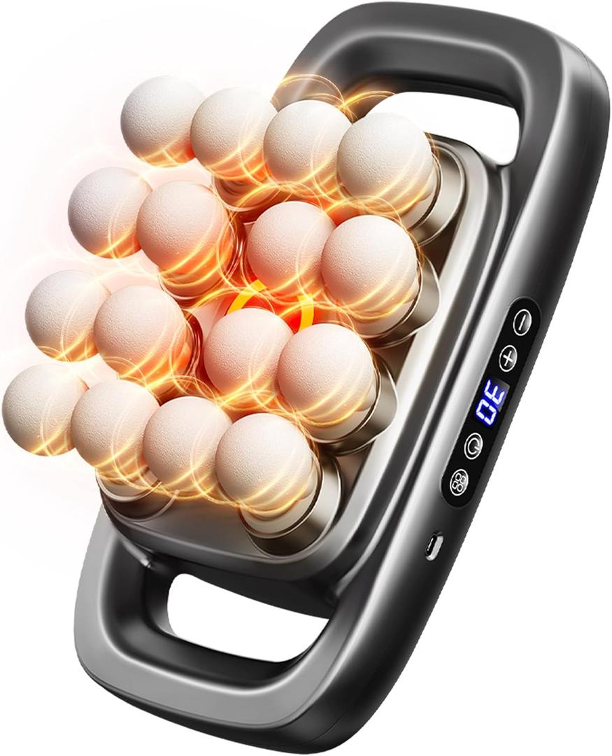 16-Head Massage Gun Set, Deep Tissue Percussion Massager with 3 Modes & 30 Intensities for Thighs, Arms, Waist, Back