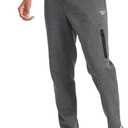 Reebok Mens Tremont Fleece Pant, Standard Fit with Open Bottom, 30 Inseam, Midweight Cotton-Poly Fleece Fabric (Medium, Charcoal Heather)
