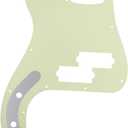 13-Hole Precision P Bass Pickguard, Without Truss Rod Cutout, Scratch Resistant Design for American & Mexico P Bass, Mint Green 3ply