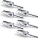 Mudder 6 Pack 6 Ounce Small Stainless Steel Ice Scoop Metal Mini Candy Little Sugar Cream Scoop for Home Kitchen Food Jars Coffee Beans Bar Buffet