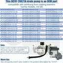 DC97-20621A, DC97-20621C, DC97-17999N Drain Pump Assembly(OEM) Compatible with samsung washer(some models), Replace Number: DC31-00187A, PX3516-01, AP6807020, 4959632, PS12592830, EAP12592830 etc