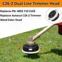 2PK C26-2 Trimmer Head 4002 710 2169 for Stihl AutoCut C26-2 FS55 FS55R FS56 FS56RC FS70 FS70R FS80 FS85 FS90 FS90R FS91 FS94 FS110 FS120 FS130 FS131 FS131R FS240 FS250 Brushucutters & String Trimmer