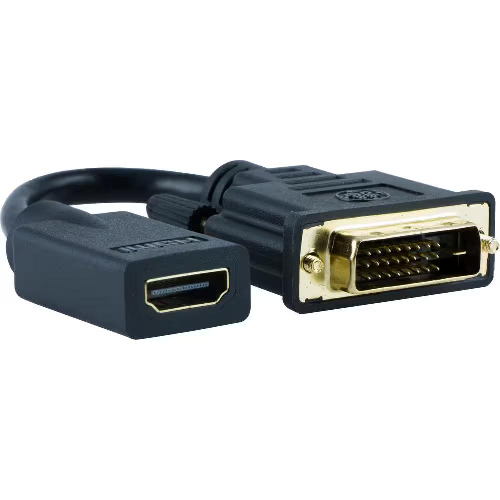 GE
DVI to HDMI Adapter, Full HD 1080P 4K Ultra HD