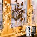 Cluster-Lights-Christmas-Tree-Lights-Outdoor, 1000 LED 50 Ft Christmas Firecrackers String Lights, 12 Modes Timer Remote Waterproof Plug in Twinkle Fairy Lights for Xmas Tree Garland Window Party (Warm White)