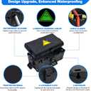 Hrensaw Medium Outdoor Electrical Box(10.6x5.5x4.5inch),Weatherproof Connection Box w/6 Cable Entry,IP54 Waterproof Extension Cord Cover Protect Power Strip,Timer,Plug,Holiday Lights,Black