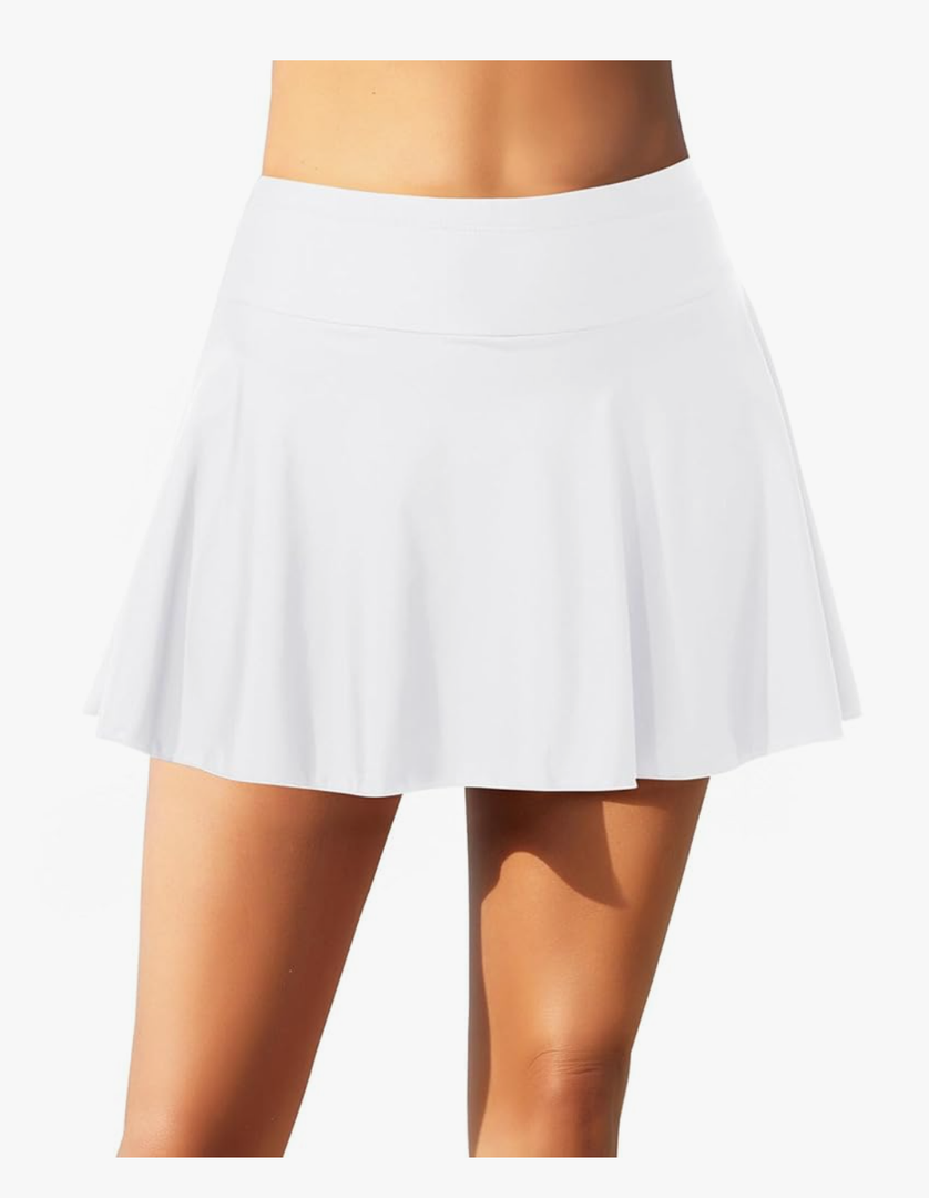 Tempt Me Women High Waisted Swim Skirt Swimsuit Skirted Bottom Athletic Bathing Suit Skirt with Panty XL