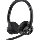 TECKNET Wireless Headset, Bluetooth Headset with Noise Cancelling Microphone  Rechargeable Bluetooth V5.2 Headphones, 50H Playtime & Mic Mute, On Ear Headphones for Trucker/Remote Work/Call Center
