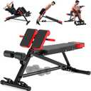 K KiNGKANG Adjustable Weight Bench,Multi-Functional Roman Chair for Full All-in-One Body Workout Hyper Back Extension and Sit Up