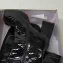 SOVANYOU Black Leather Boots Platform Boots for Women Square Toe Chunky Block Heeled Boots (9)
