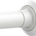 ENJOYBASICS Shower Curtain Rod 30 to 76 Inches, Stainless Steel Adjustable Spring Tension Rods No Drill for Bathroom, Closet, Window, Room Divider, Never Rust, Non Slip, White